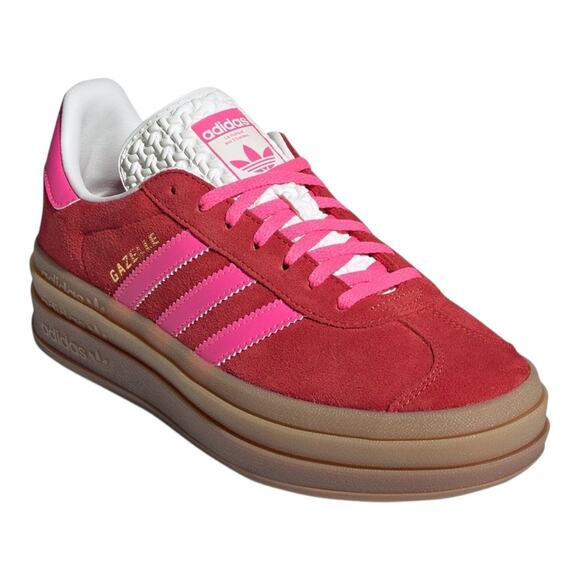 NEW Adidas Women’s GAZELLE BOLD COLLEGIATE RED/LUCID PINK Casual Shoes/Sneakers - Picture 16 of 16